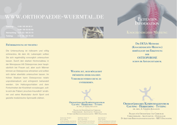 Knochendichtemessung (DEXA)